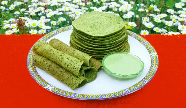 Spinach Pancakes with Wholemeal Flour