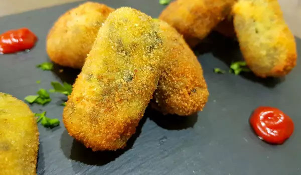 Spinach Croquettes with Blue Cheese