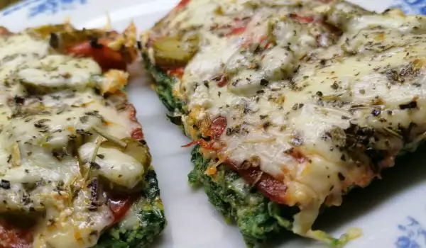 Flourless Spinach Pizza