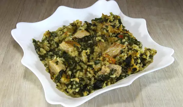 Spinach with Rice and Pork