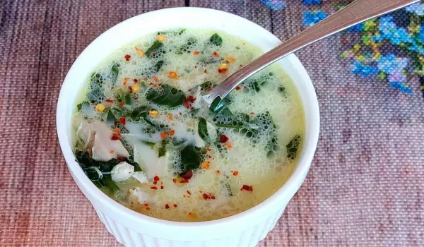 Keto Chicken Soup with Spinach