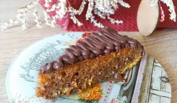 Carrot Cake with Chocolate Glaze