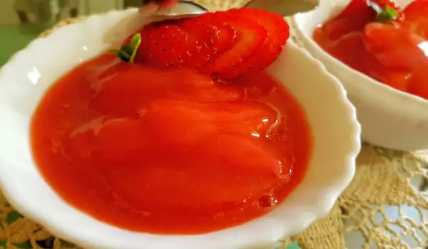Strawberry Sorbet with Lemon