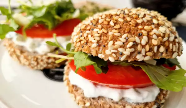 Cold Sandwiches with Yogurt Salad and Arugula