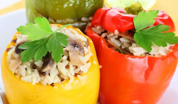 Stuffed Peppers with Mushrooms baked in the Oven