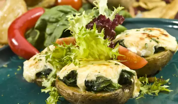 Dietetic Oven Grilled Stuffed Potatoes