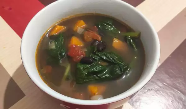 Black Beans and Sweet Potato Soup