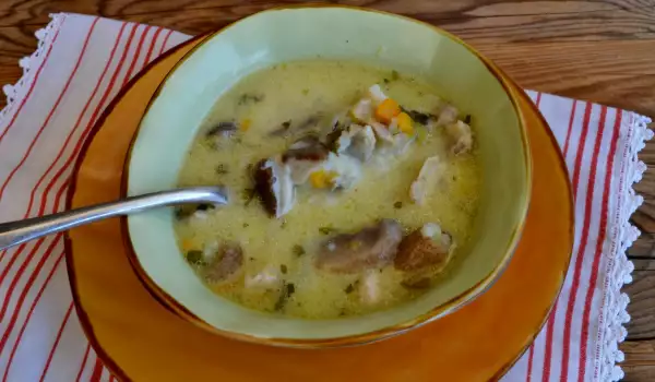 Pork Soup with Mushrooms and Rice