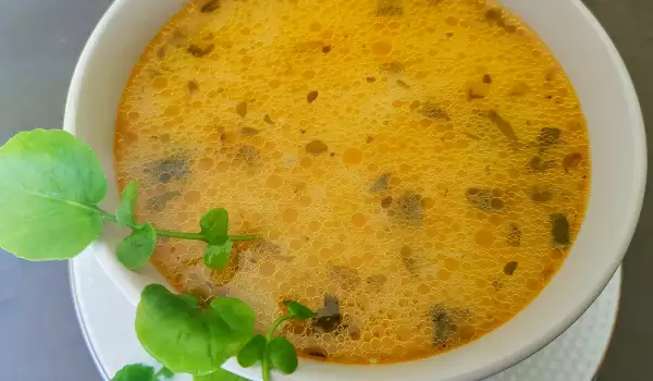 Vegetable Soup with Zucchini and Garden Cress