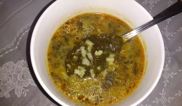 Dock and Rice Soup with Boiled Thickener