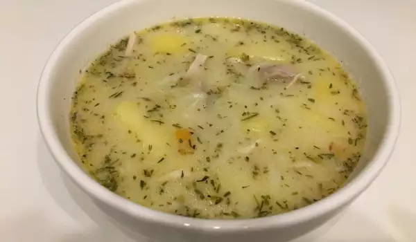 Chicken Soup with Vermicelli and Thickening Agent
