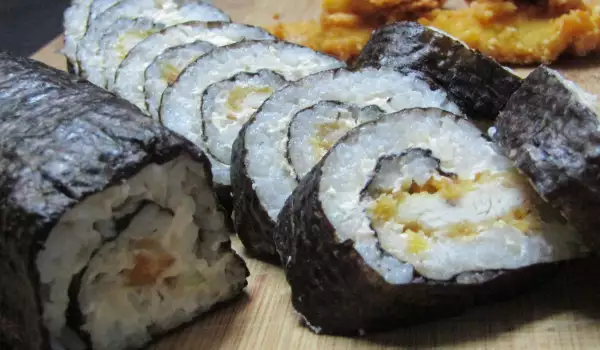 Chicken Sushi Roll with Cream Cheese
