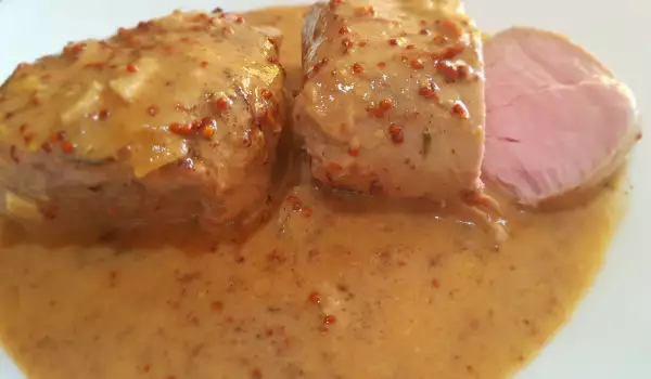 Pork Tenderloin with Honey and Two Types of Mustard