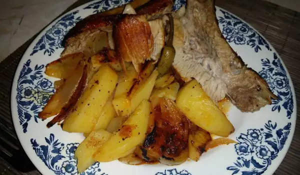 Roasted Pork Belly and Potatoes