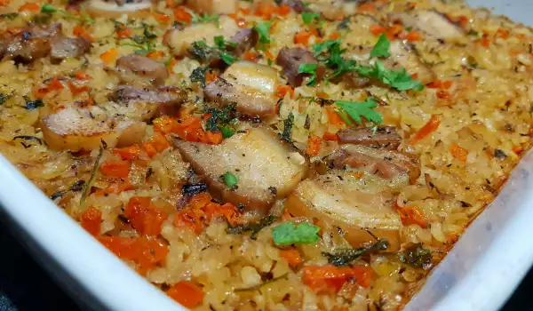 Pork Belly with Fried Rice in Oven