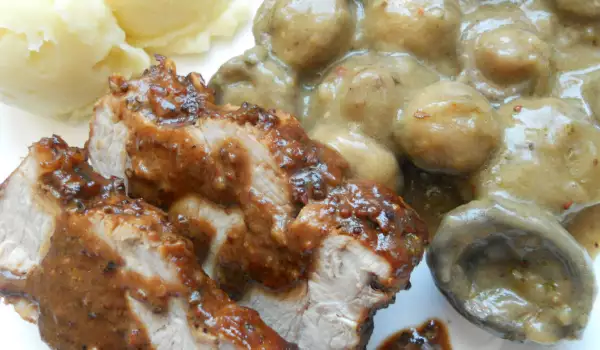 Pork Sirloin with Mushroom Sauce