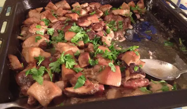 Pork with Fresh Forest Porcini Mushrooms
