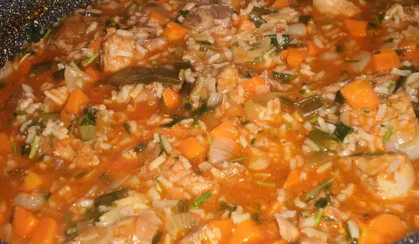 Pork with Rice and Tomatoes