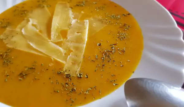 Swiss Pumpkin Soup with Cheese