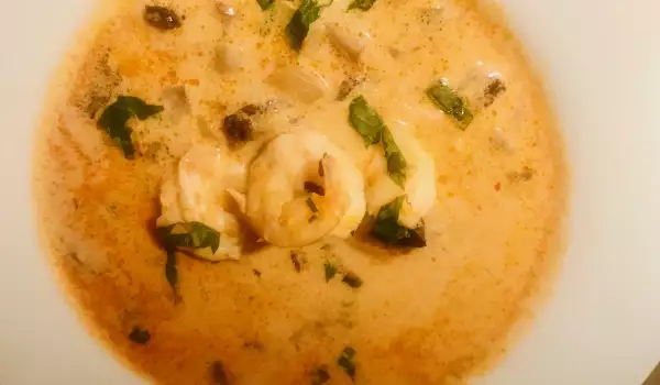 Thai Soup with Shrimp