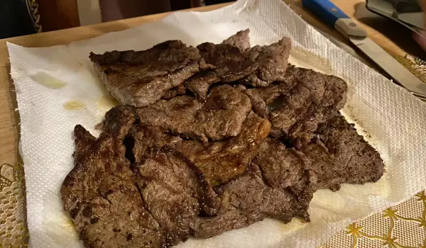 Veal Steaks in a Pan