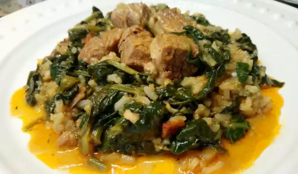 Beef with Spinach and Rice