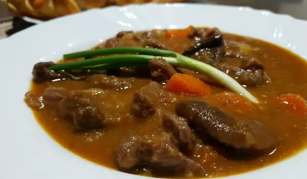 Stewed Veal with Tomatoes and Mushrooms