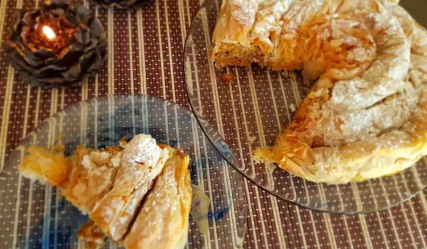 Quick Tikvenik (Filo Pastry Pie) with Boiled Pumpkin