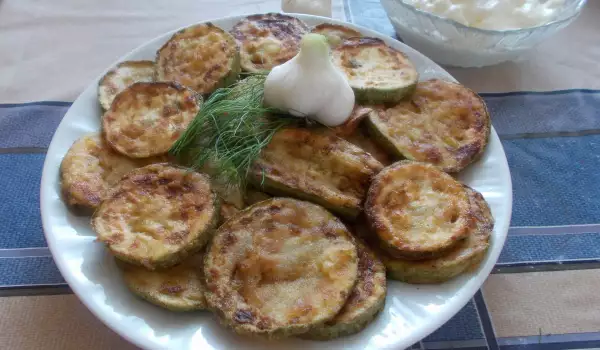 Breaded Zucchini with Dill and Garlic Yoghurt
