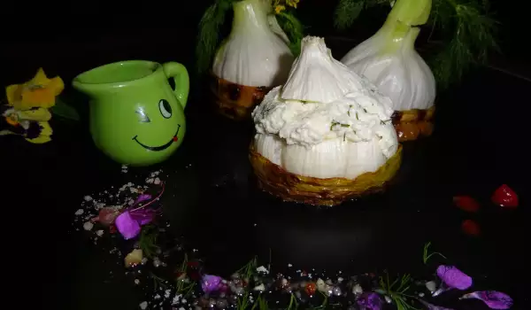 Grilled Zucchini with Stuffed Garlic