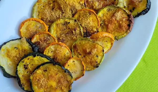 Oven-Baked Zucchini with Turmeric and Parmesan