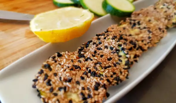 Oven-Baked Zucchini with Sesame Seeds