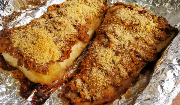 Baked Silver Carp with a Topping