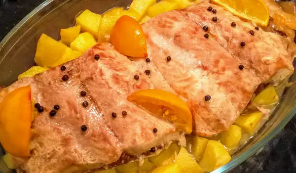 Oven-Baked Silver Carp with Potatoes