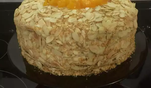 Almond Cake with Peaches