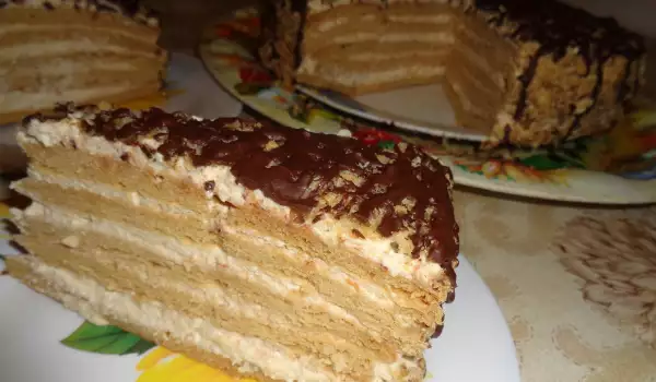 Honey Cake with Caramel Cream (Medovik)