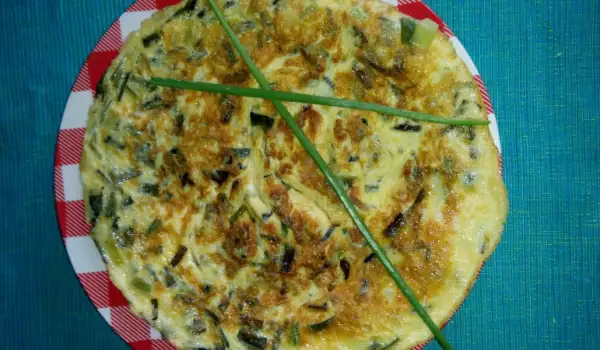 Spring Onion Spanish Omelette