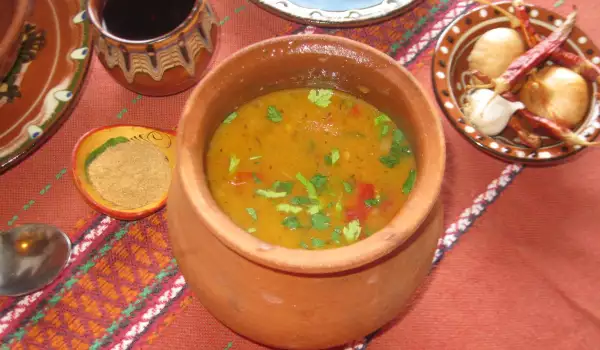 Traditional Beans in a Clay Pot