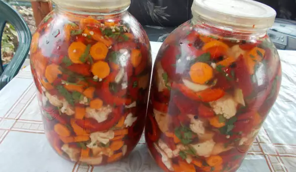Easy Pickled Vegetables in 3 Liter Jars