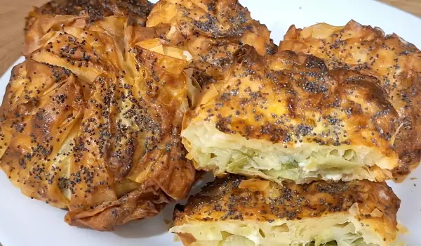 Turkish Filo Pastry Pie with Leeks