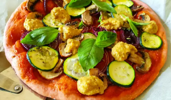 Vegan Pizza with Beetroot Crust