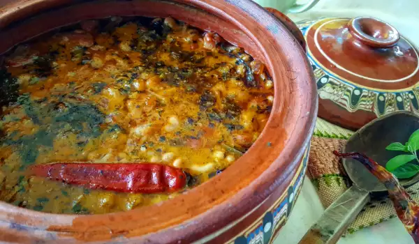 Delicious Beans in a Clay Pot