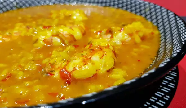 Mediterranean Stew with Rice and Shrimp (Arroz caldoso)