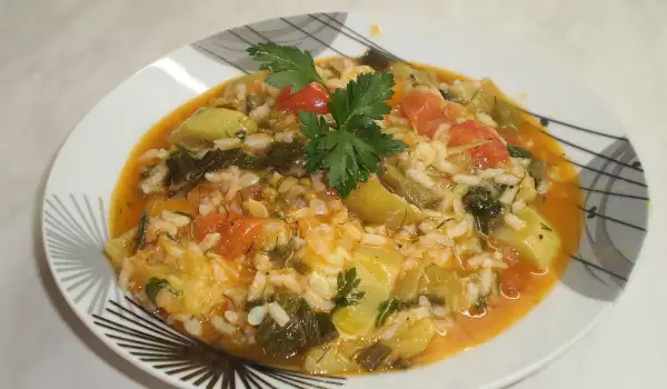 Vegetable Stew with Zucchini and Rice