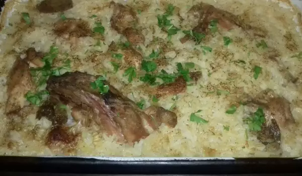 Oven-Baked Rabbit with White Rice