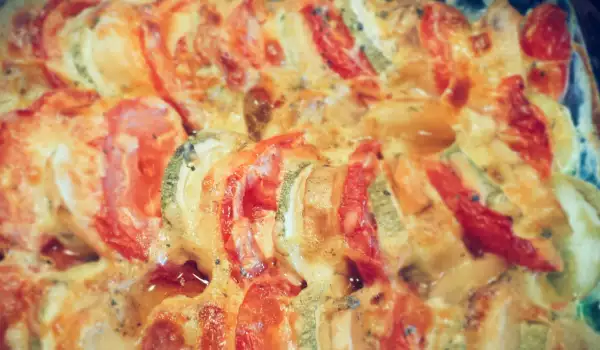 Zucchini, Potatoes and Tomatoes Casserole