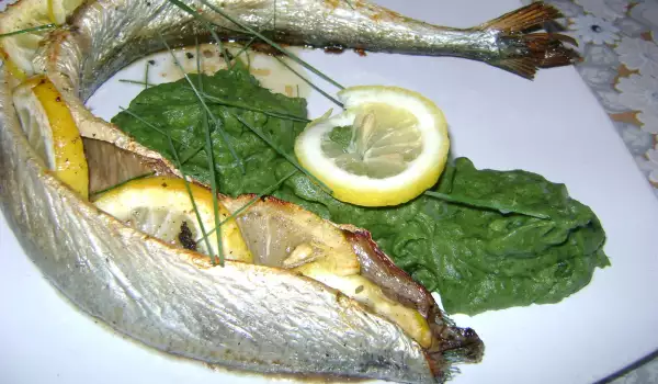 Baked garfish