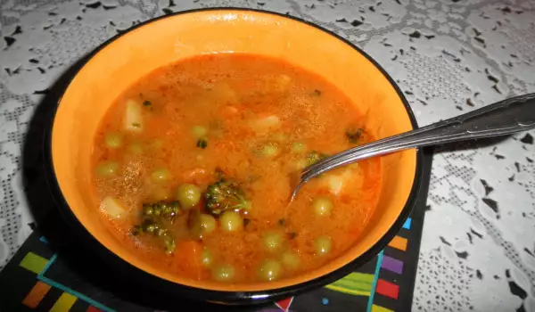 Pea, Broccoli and Potato Soup