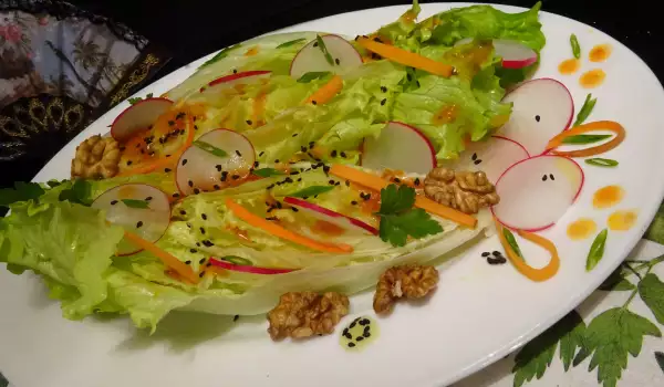 Green Salad with Miso Dressing