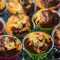 Muffins with Chocolate and Sour Cherry Jam